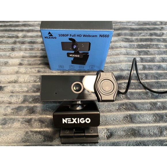 (5/$25‎ SALE ✅) USED, Excellent: Nexigo N660 1080p Full HD Webcam Microphone - Picture 1 of 16
